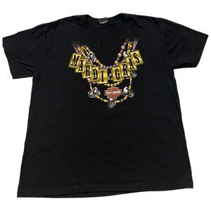 Vintage Harley Davidson Mardi Gras Necklaces T-Shirt